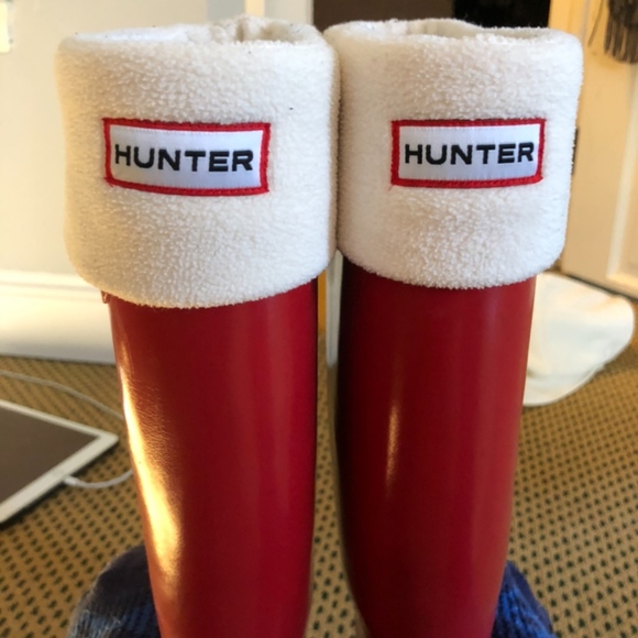 Hunter Tall Boot Socks White/Cream Fleece M - Picture 1 of 7
